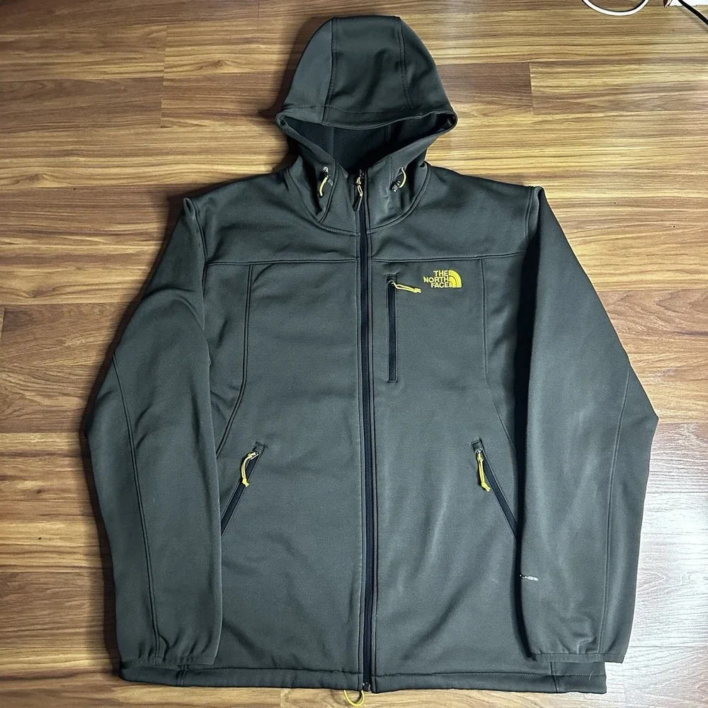 North Face Momentum Hoodie Mens XXL Gray Full Zip Scuba Outdoor Performance